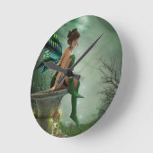 Horloge Ronde Lune Fée (Angle)