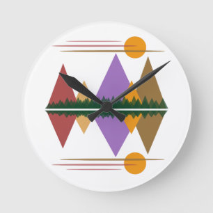 Horloge Ronde Lune sur les montagnes #4