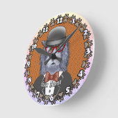 Horloge Ronde Lunettes SheepDog (Angle)