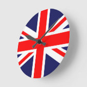 Horloge Ronde L'Union Jack classique (Angle)