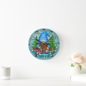 Horloge Ronde Lutin de forêt  (Maison)