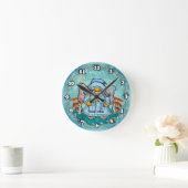 Horloge Ronde Lutins Fées (Maison)