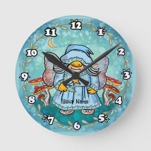 Horloge Ronde Lutins Fées (Recto)