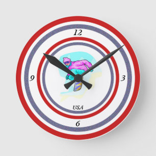 Horloge Ronde Luv to Snowboard
