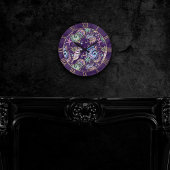 Horloge Ronde Luxe violet sous-marine | Dark Pastel Gold Sea Lif