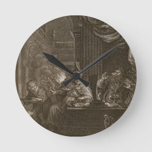 Horloge Ronde Lycaon a métamorphosé dans un loup, 1731 (la