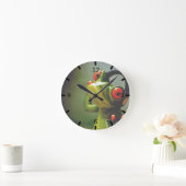 Horloge Ronde M. Frog avec casques (Maison)