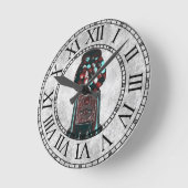 Horloge Ronde Machine de gumball rétro (Angle)