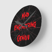 Horloge Ronde Mad Engineering Genius Geeky Geek Nerd Toxits (Angle)