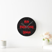 Horloge Ronde Mad Engineering Genius Geeky Geek Nerd Toxits (Maison)