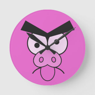 Horloge Ronde Mad Pig wall clock