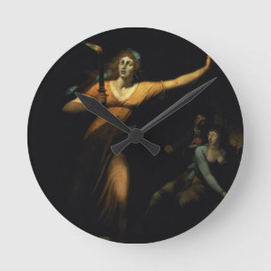 Horloge Ronde Madame Macbeth Sleepwalking, 1783 (huile sur la