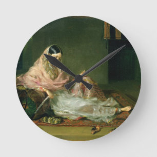 Horloge Ronde Madame musulmane Reclining, 1789 (huile sur la