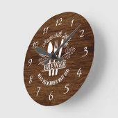 Horloge Ronde Made with Love Personalized Acrylic Wall Clock (Angle)