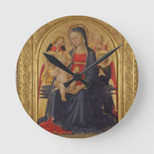 Horloge Ronde Madonna et enfant avec les anges, c.1467 (huile
