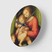Horloge Ronde Madonna et enfant avec St John (Angle)