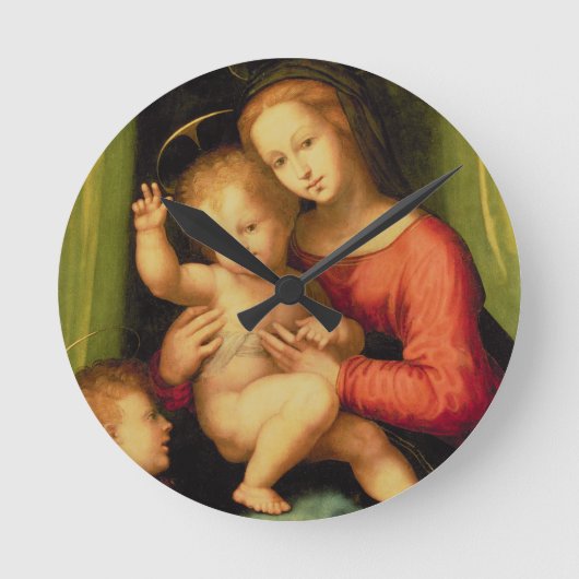 Horloge Ronde Madonna et enfant avec St John (Recto)