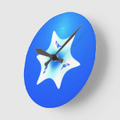 Horloge Ronde Magen Lavan (Étoile blanche) (Angle)