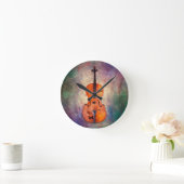 Horloge Ronde Magical cello with butterflies (Maison)