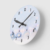 Horloge Ronde Magical Metallic Christmas Balls (Angle)