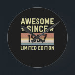 Horloge Ronde Magnifique Depuis 1957 Rétro 65 Anniversaire<br><div class="desc">1</div>