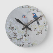 Horloge Ronde Magnolia blanche (Recto)