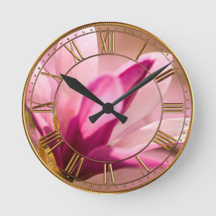 Horloge Ronde Magnolia rose