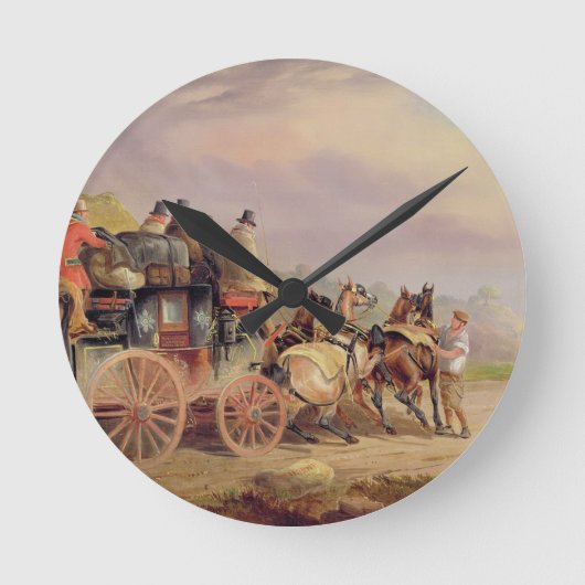 Horloge Ronde Mail Coaches on the Road : The Quicksilver Devonp (Recto)