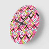 Horloge Ronde Main Drawn Rose Zig Zag (Angle)