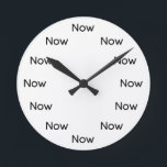 Horloge Ronde Maintenant est Zen™ - Mindfulness Bouddhisme Taoïs<br><div class="desc">L'horloge Now is Zen™ - pour ceux qui pratiquent la méditation pleine conscience, étudient le bouddhisme Zen, le taoïsme ou d'autres philosophies orientales, ou ont simplement appris que le temps n'est qu'une illusion et qu'il n'y a vraiment rien de tel que le passé ou le futur, seulement "maintenant". Alors ne...</div>