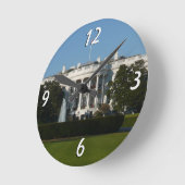 Horloge Ronde Maison Blanche de Noël pour les vacances Washingto (Angle)