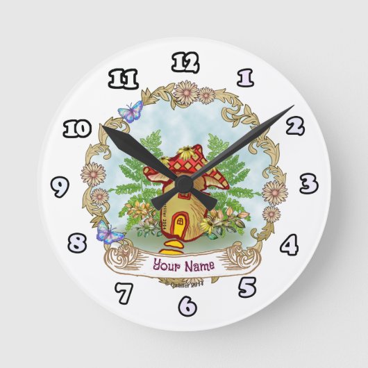 Horloge Ronde Maison Champignon (Recto)