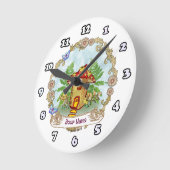 Horloge Ronde Maison de champignons (Angle)