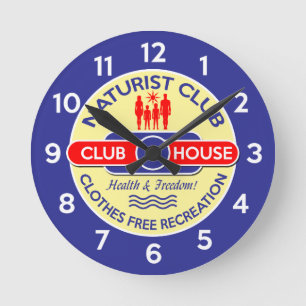 Horloge Ronde Maison de club naturiste