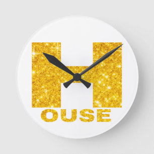 HORLOGE RONDE MAISON DESIGN OR ET PAILLONS #2