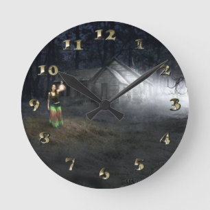 Horloge Ronde Maison d'horreur d'Halloween