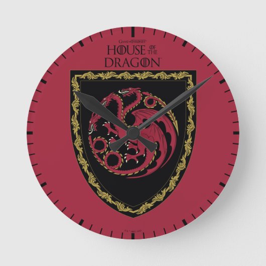Horloge Ronde MAISON DU DRAGON | Maison Targaryen Crest (Recto)