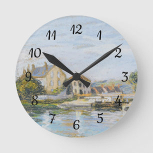 Horloge Ronde Maisons Au Bord De L'Écluse De La Garonne Sisle