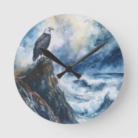 Majestic Bald Eagle surplombant l'océan