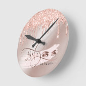 Horloge Ronde Makeup Eyebrow Eyes Lashes Rose Gold (Angle)