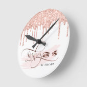 Horloge Ronde Makeup Eyebrow Eyes Lashes Rose Gold (Angle)