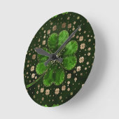 Horloge Ronde Malachite et or (Angle)