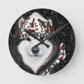 Horloge Ronde Malamute d'Alaska (Recto)