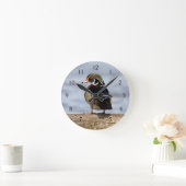 Horloge Ronde Mâle de canard en bois sur le marécage d'ouverture (Maison)