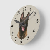 Horloge Ronde malinois belge (Angle)