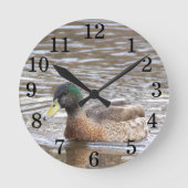 Horloge Ronde Mallard Duck Photo Clock (Recto)