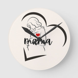 HORLOGE RONDE MAMA