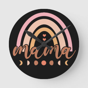 Horloge Ronde Mama Rainbow
