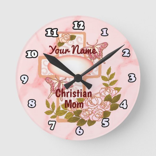 Horloge Ronde Maman chrétienne (Recto)