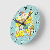 Horloge Ronde Maman de Floride (Angle)